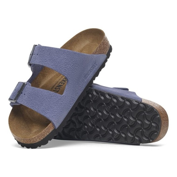 Birkenstock Unisex Arizona Suede Leather Purple Dusk/Blue Double Strap Sandals💜 - Picture 13 of 15